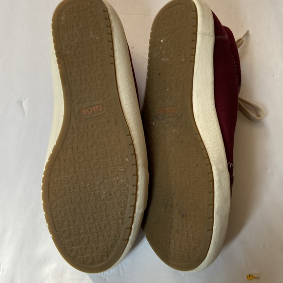 Taos Burgundy Sneakers with Cream Accents - Picture 4 of 10